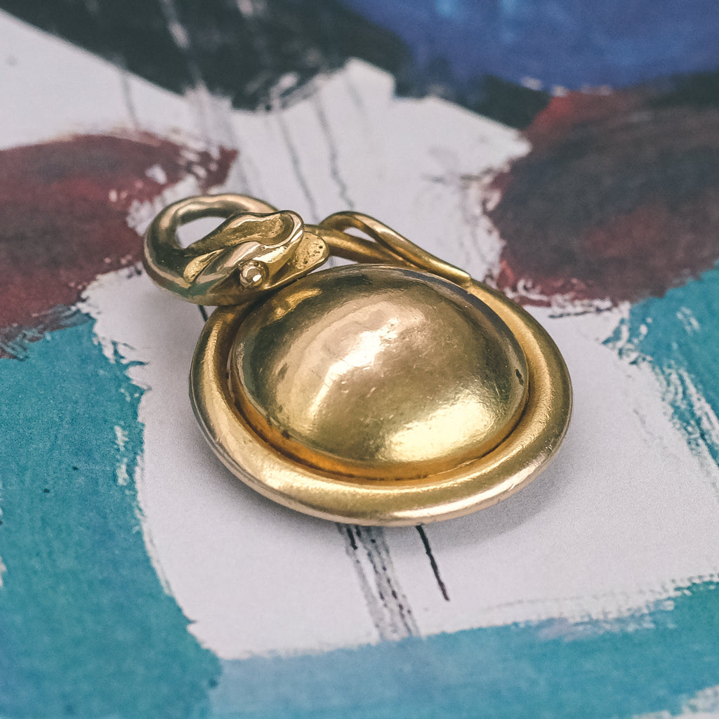 Victorian Sun Snake Locket - Lost Owl Jewelry