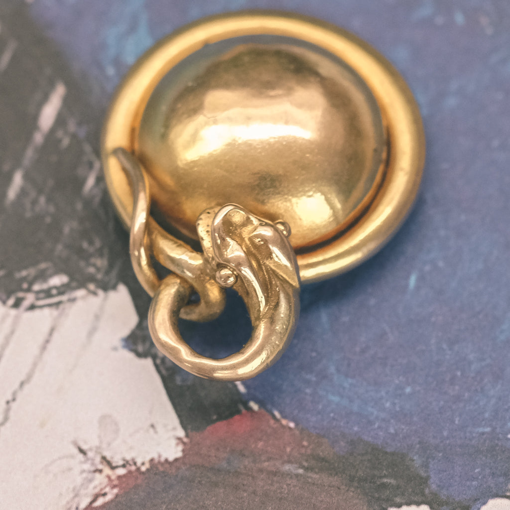 Victorian Sun Snake Locket - Lost Owl Jewelry