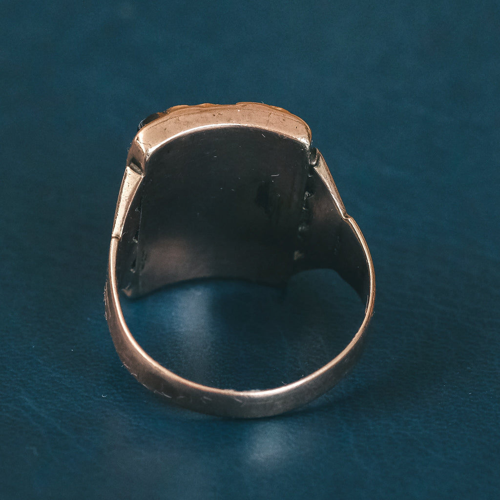 Victorian Tiger's Eye "Flora" Cameo Ring - Lost Owl Jewelry