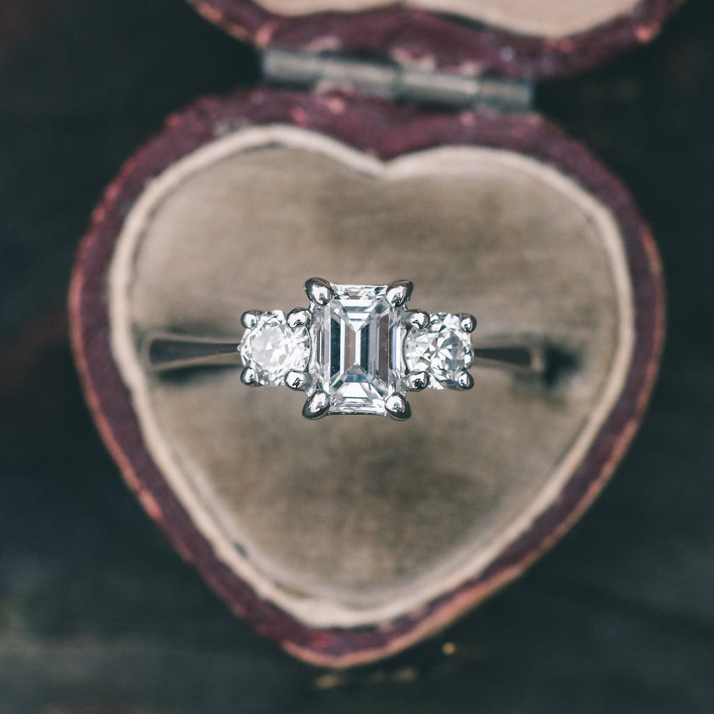 Vintage 1.22ct Diamond Trilogy Ring - Lost Owl Jewelry