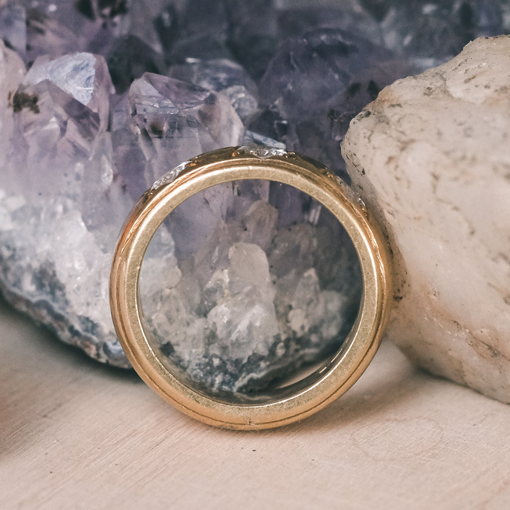 Vintage .75ct Diamond Star Band - Lost Owl Jewelry