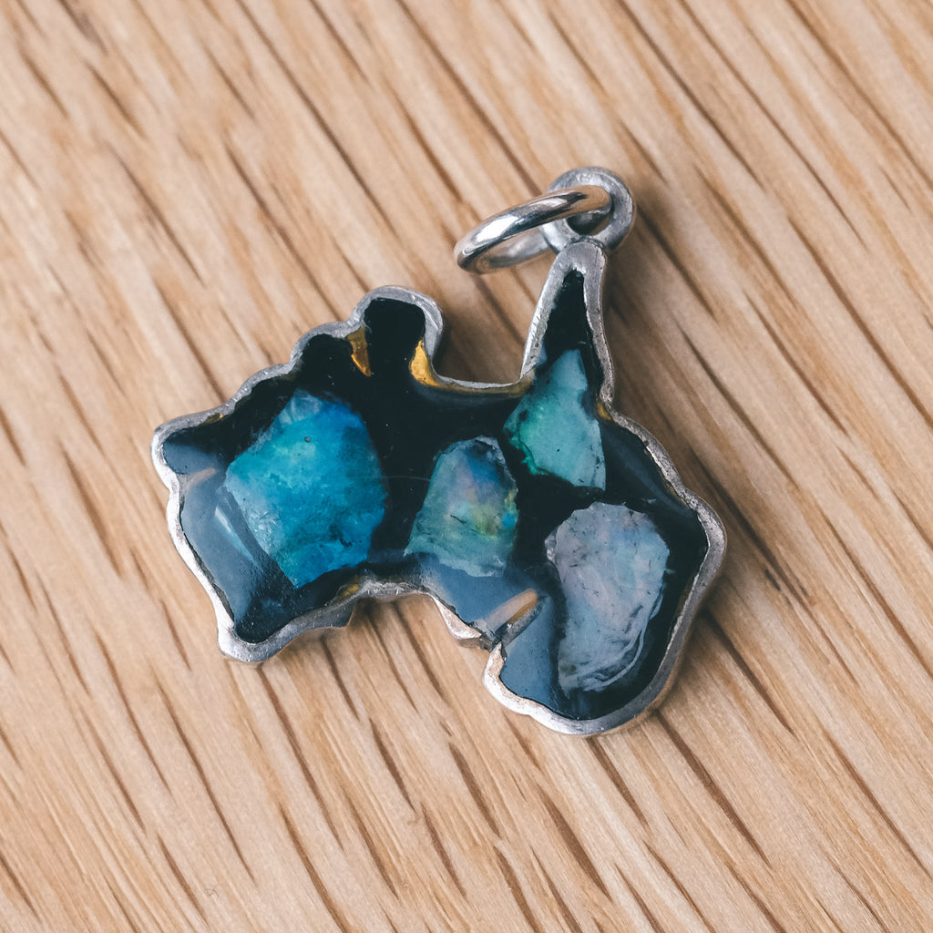 Vintage Australia Opal Pendant - Lost Owl Jewelry