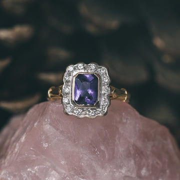 Vintage Colour-Change Sapphire Ring - Lost Owl Jewelry