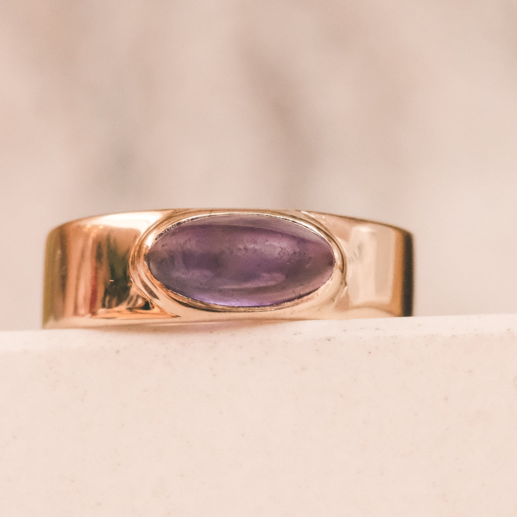 Vintage East-West Amethyst Band - Lost Owl Jewelry