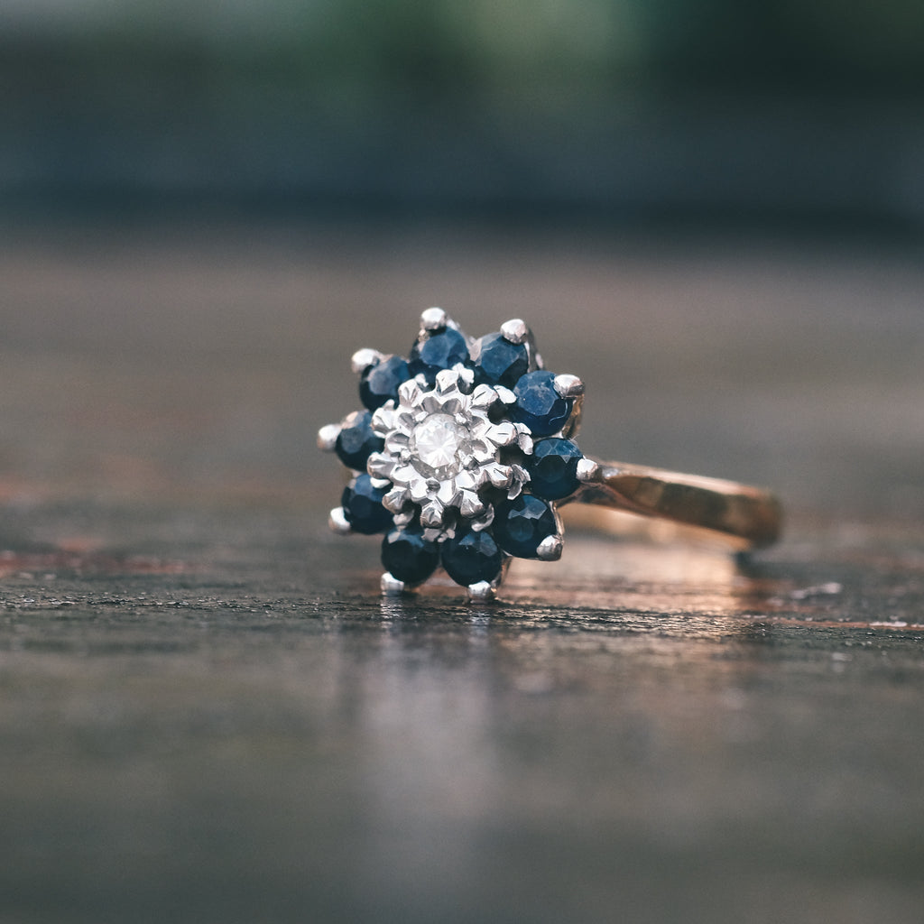 Vintage Flower Cluster Ring - Lost Owl Jewelry