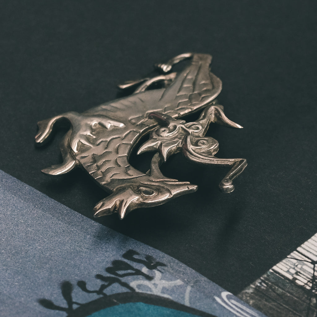 Vintage 'Maeshowe Dragon' Brooch - Lost Owl Jewelry