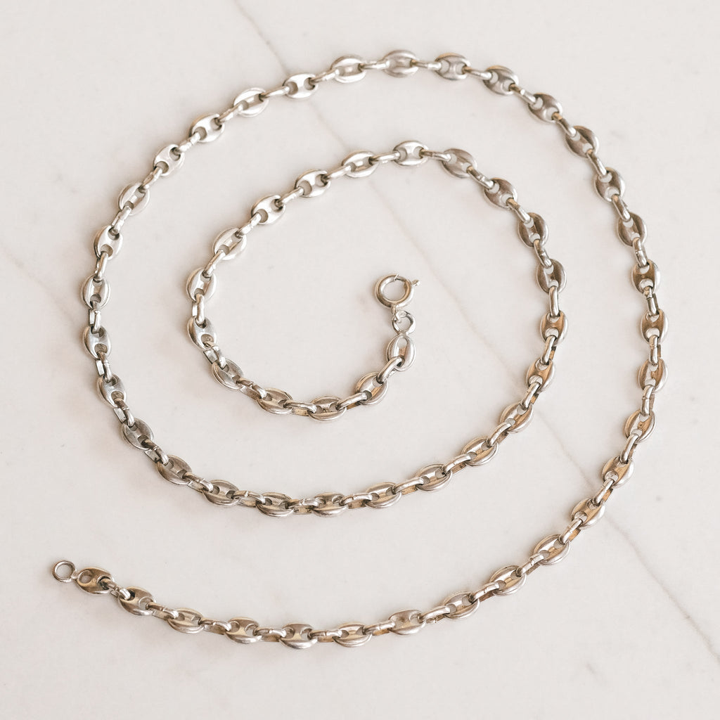 Vintage Mariner Link Chain, 19.5" - Lost Owl Jewelry