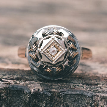 Vintage Mixed-Metal Dome Ring - Lost Owl Jewelry