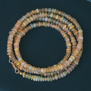 Vintage Opal Bead Necklace - Lost Owl Jewelry