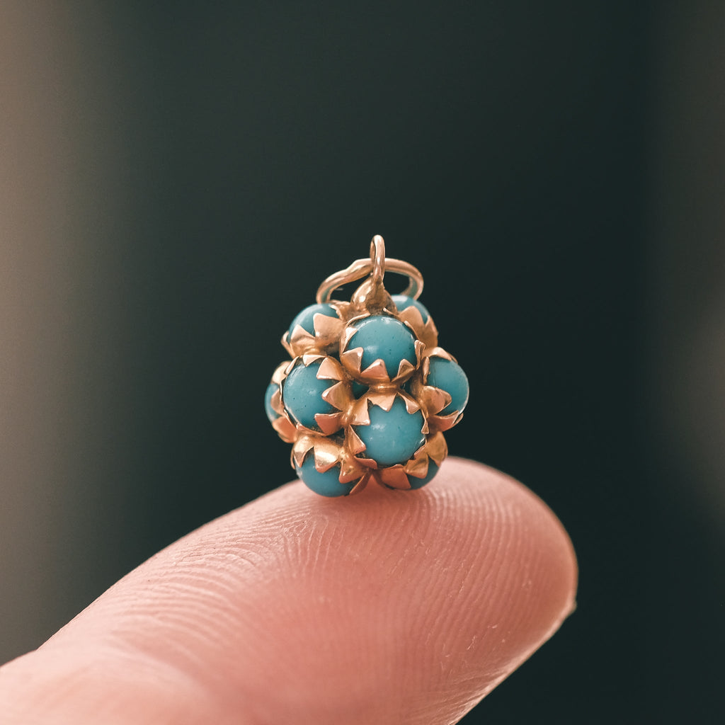 Vintage Turquoise Sputnik Pendant - Lost Owl Jewelry