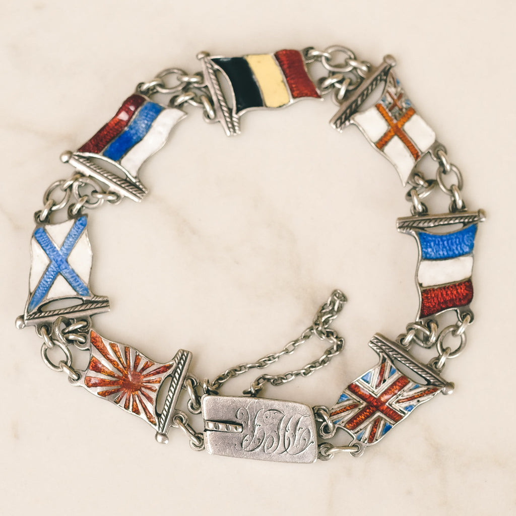 WW1 "Flags of The Allies" Bracelet - Lost Owl Jewelry