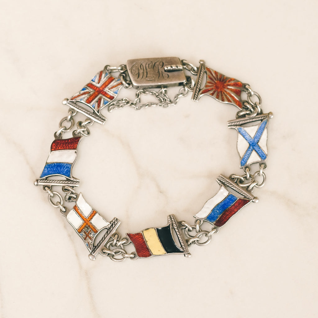 WW1 "Flags of The Allies" Bracelet - Lost Owl Jewelry