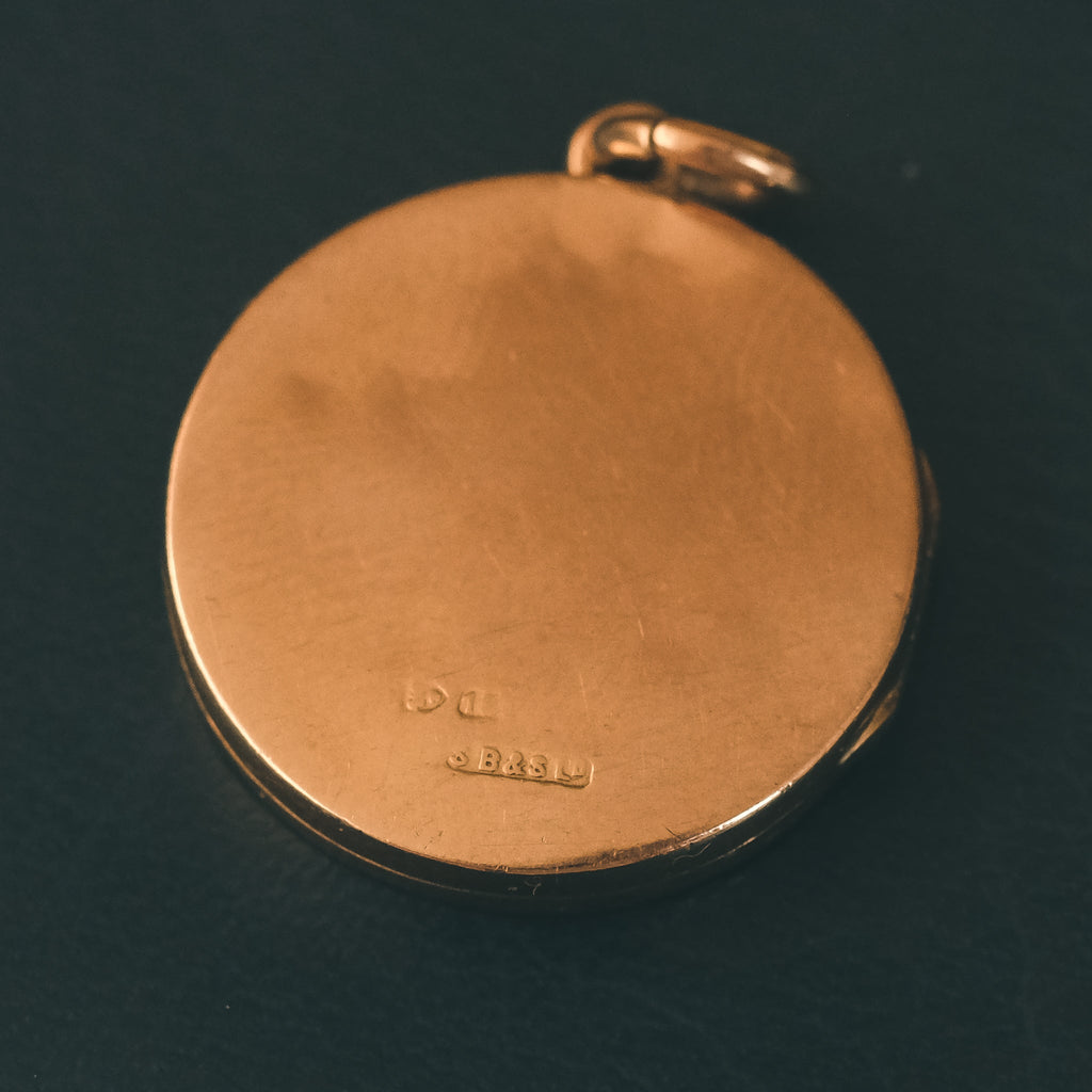 WW1 Machine Gun Corps Gold Locket - Lost Owl Jewelry